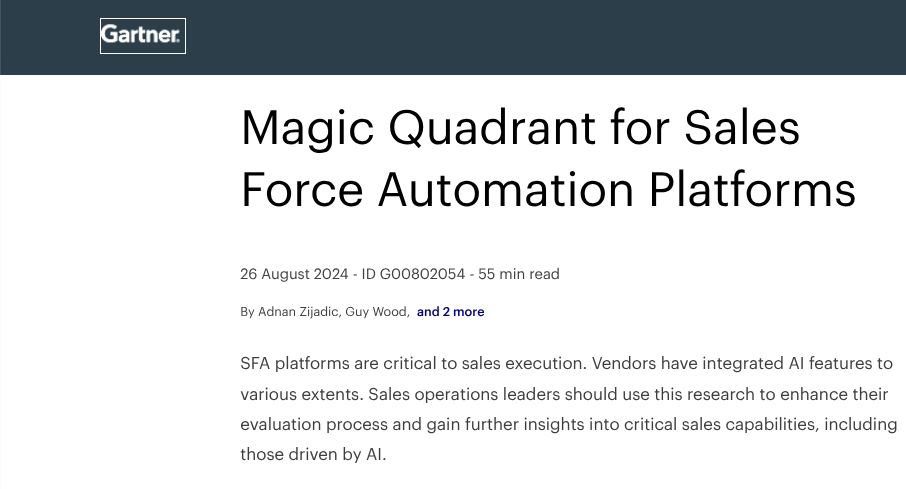 Finding the right CRM solution can make or break your sales strategy. The latest Gartner Magic Quadrant names Microsoft Dynamics 365 Sales a leader in sales force automation, highlighting its powerful features and adaptability across industries. Read the full report to see how your organization can leverage AI to drive sales efficiency. If you're ready to start your sales automation journey with Microsoft, contact Beta Corp for a personalized consultation.