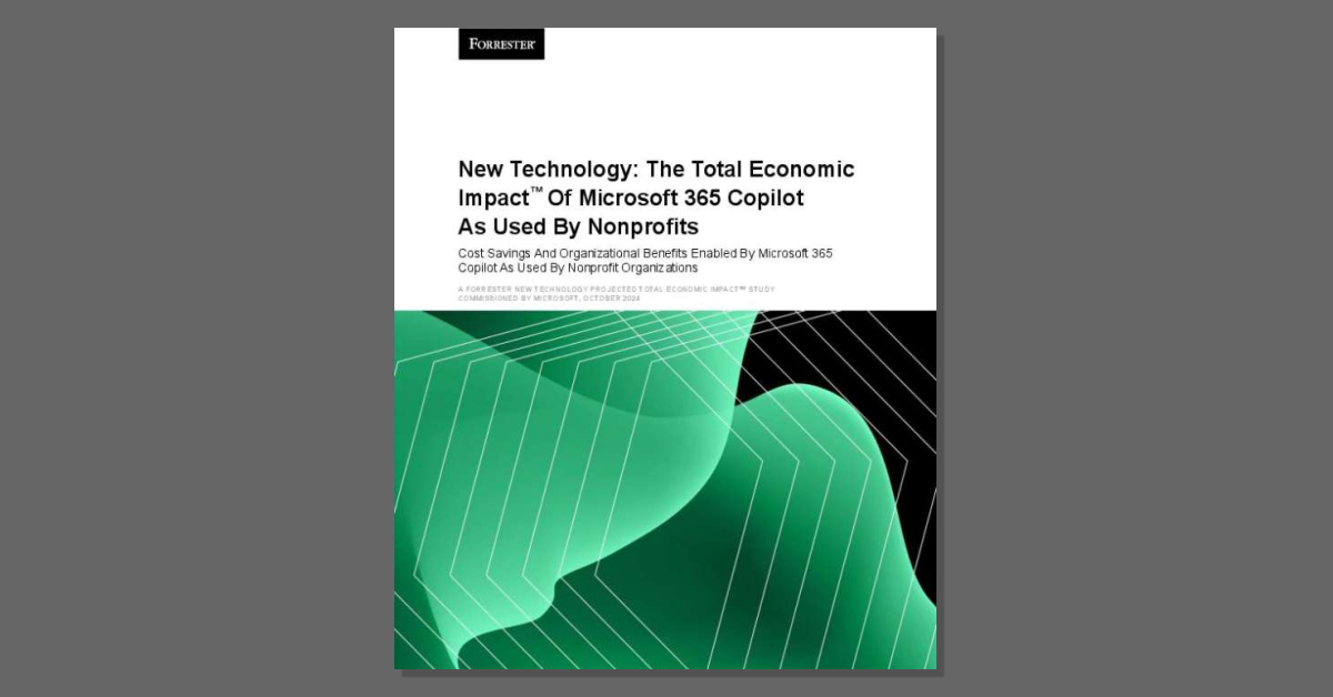 Organizations face pressure to prove the value of every technology investment. This Forrester analyst report provides independent analysis of the cost savings and organizational benefits enabled by Microsoft 365 Copilot in nonprofits. Read the report for data-driven insights on ROI, then contact ContentMX for a personalized discussion on applying these results to your environment.