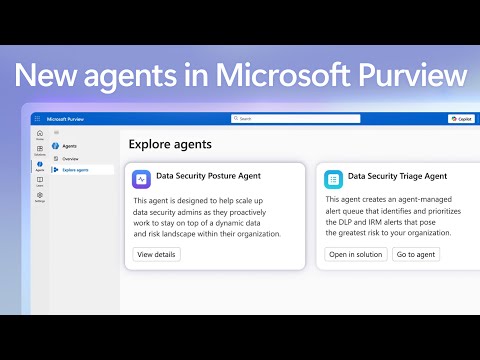 Security teams often face alert overload and hidden data risks. This video shows how Microsoft Purview agents, powered by Security Copilot, help you focus on what matters most. Watch how the Data Security Triage Agent prioritizes incidents and how the Data Security Posture Agent surfaces risks through natural language queries.